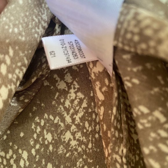 CHICO's size 0 (US 4/6) tan/beige‎ snake/reptile tank/cami polyester camisole - Picture 6 of 8